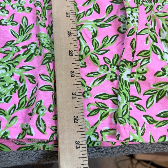 Lilly Pulitzer Dress Womens Small Pink Green Tiger Floral Pima Cotton Mini - Picture 11 of 12